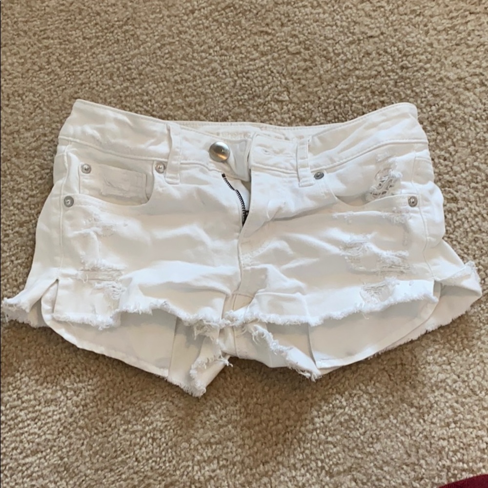 white jean shorts